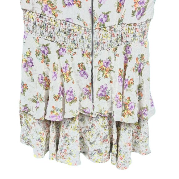 Alice + Olive Mariska Floral Skort Romper Ruffled Full Zip Mini Short Jumpsuit - Picture 10 of 12